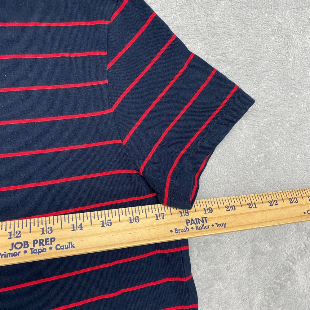 Madewell Top Womens Small Perfect Crewneck Tee Jersey Navy Red Stripe NY733 - Picture 8 of 11
